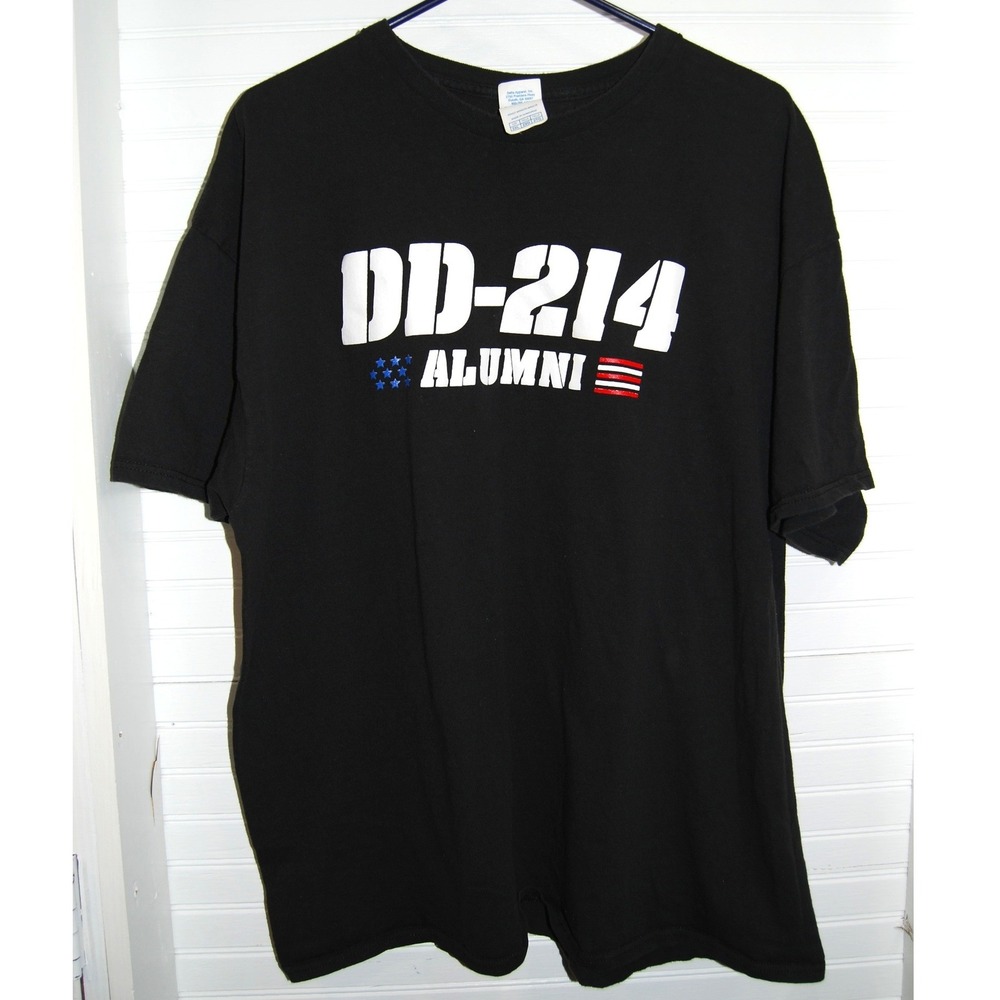 Vintage Military t-shirt 2XL DD-214‎ Alumni graphic Black Delta Pro Weight tee